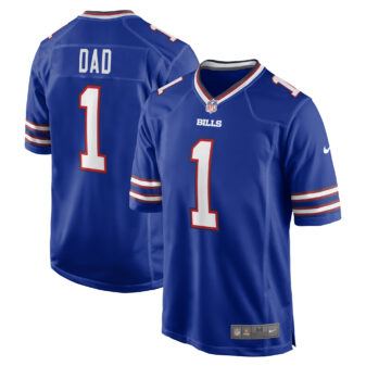 Men's Nike Number 1 Dad Royal Buffalo Bills Game Jersey