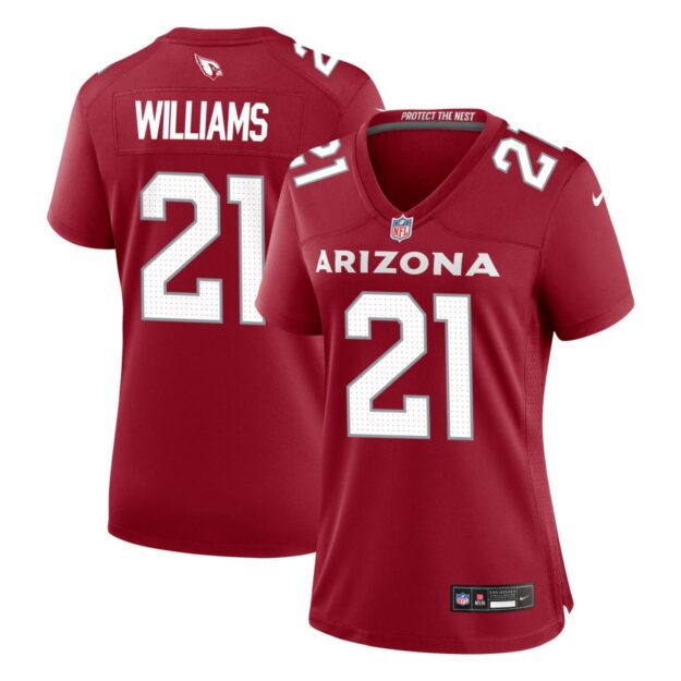 Garrett Williams Women's Nike Cardinal Arizona Cardinals Custom Game Jersey