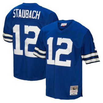 Men's Mitchell & Ness Roger Staubach Navy Dallas Cowboys Big & Tall 1971 Legacy Retired Player Jersey