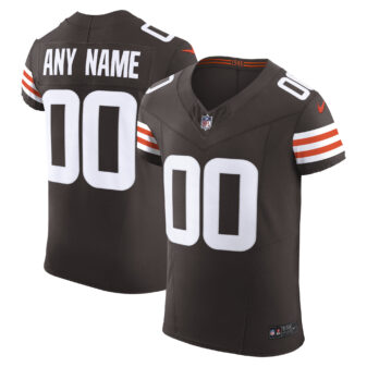 Men's Nike Brown Cleveland Browns Vapor F.U.S.E. Elite Custom Jersey