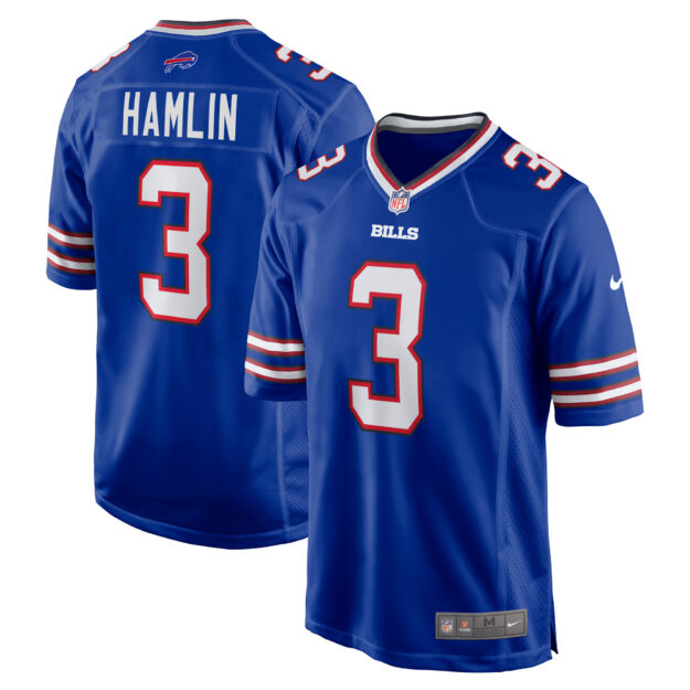 Men's Nike Damar Hamlin Royal Buffalo Bills Home Game Player Jersey