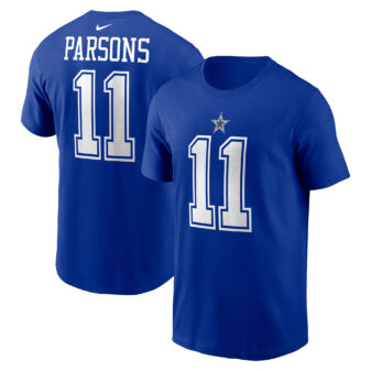 Men's Nike Micah Parsons Royal Dallas Cowboys Player Name & Number T-Shirt