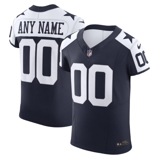 Men's Nike Navy Dallas Cowboys Vapor F.U.S.E. Elite Custom Jersey