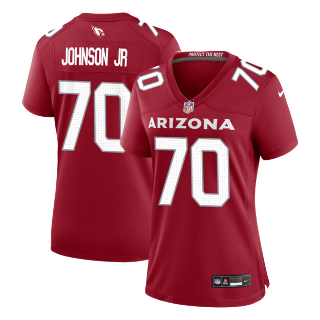 Paris Johnson Jr Women's Nike Cardinal Arizona Cardinals Custom Game Jersey