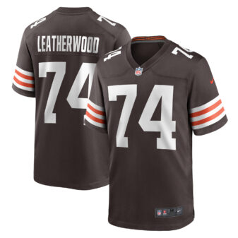 Men's Nike Alex Leatherwood Brown Cleveland Browns Team Game Jersey