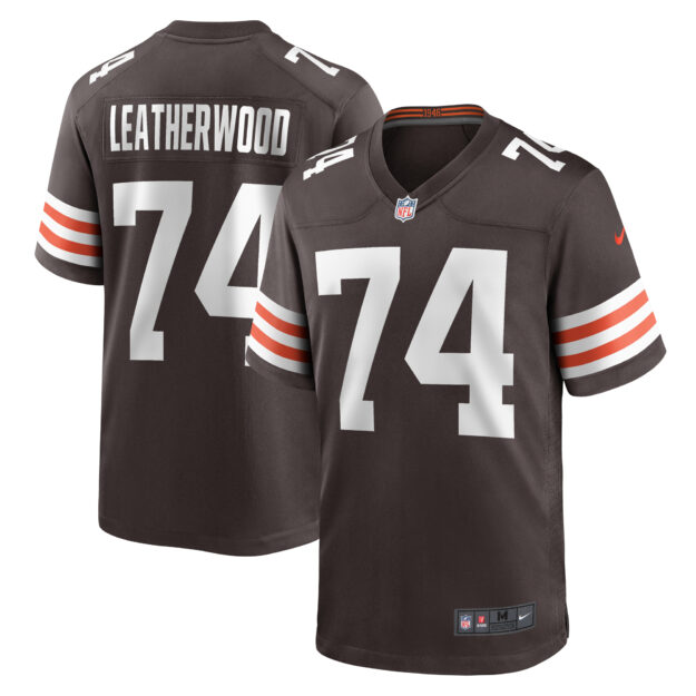 Men's Nike Alex Leatherwood Brown Cleveland Browns Team Game Jersey