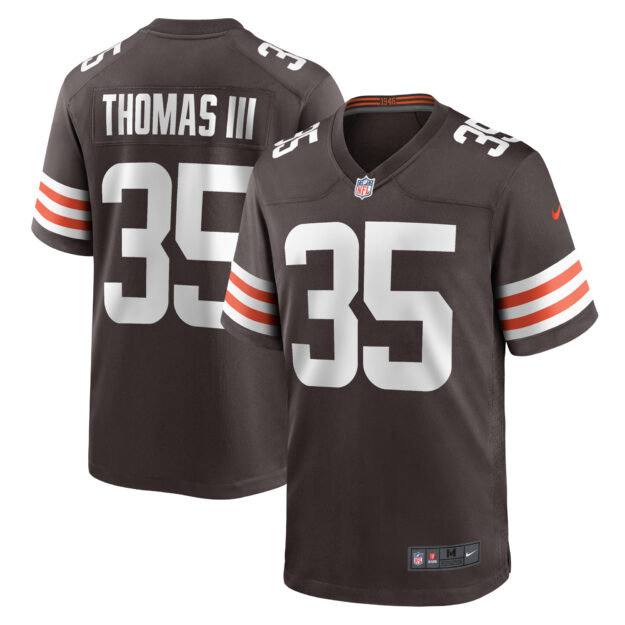 Men's Nike Charlie Thomas Brown Cleveland Browns Team Game Jersey