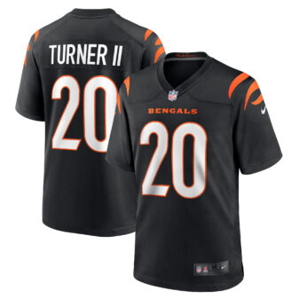 Men's Nike DJ Turner Black Cincinnati Bengals Team Game Jersey