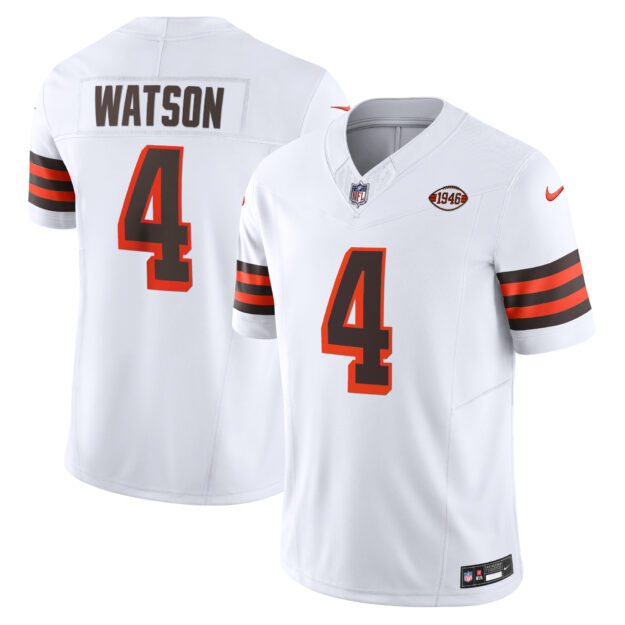 Men's Nike Deshaun Watson White Cleveland Browns Alternate Vapor F.U.S.E. Limited Jersey