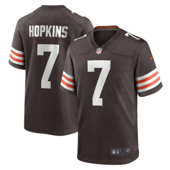 Men's Nike Dustin Hopkins Brown Cleveland Browns Team Game Jersey