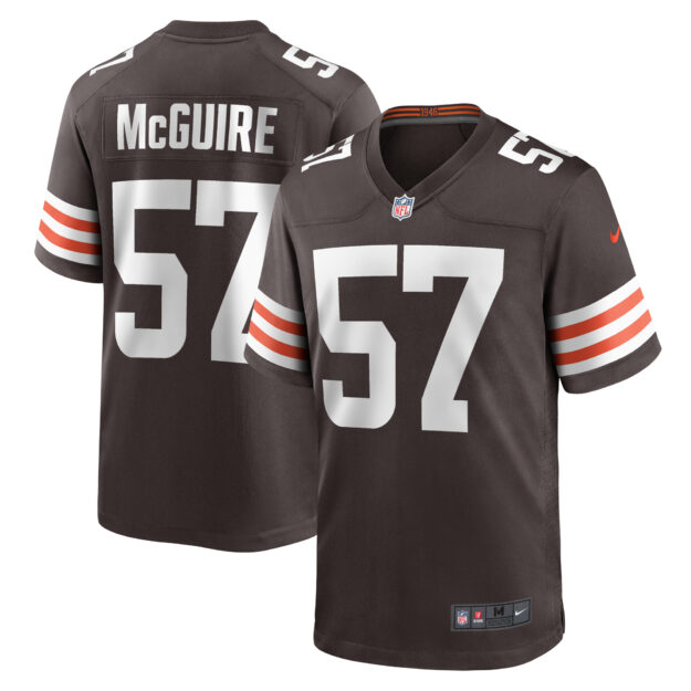 Men's Nike Isaiah McGuire Brown Cleveland Browns Team Game Jersey