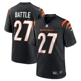 Men's Nike Jordan Battle Black Cincinnati Bengals Team Game Jersey