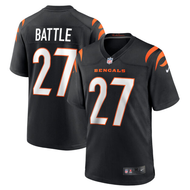 Men's Nike Jordan Battle Black Cincinnati Bengals Team Game Jersey