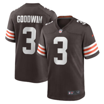 Men's Nike Marquise Goodwin Brown Cleveland Browns Team Game Jersey