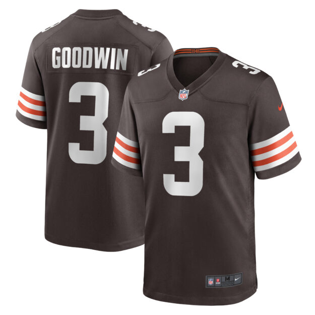 Men's Nike Marquise Goodwin Brown Cleveland Browns Team Game Jersey