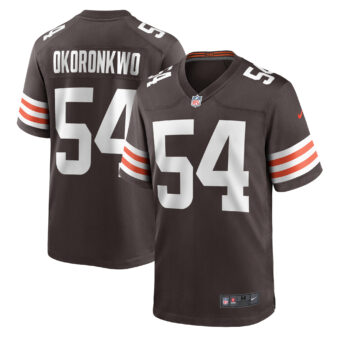 Men's Nike Ogbonnia Okoronkwo Brown Cleveland Browns Game Player Jersey