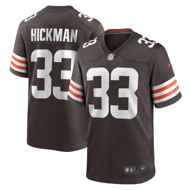 Men's Nike Ronnie Hickman Brown Cleveland Browns Team Game Jersey