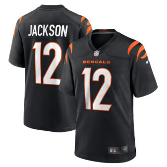 Men's Nike Shedrick Jackson Black Cincinnati Bengals Team Game Jersey