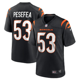 Men's Nike TJ Pesefea Black Cincinnati Bengals Team Game Jersey