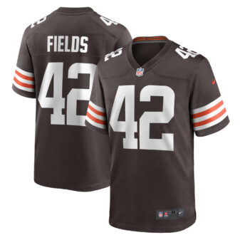 Men's Nike Tony Fields II Brown Cleveland Browns Team Game Jersey