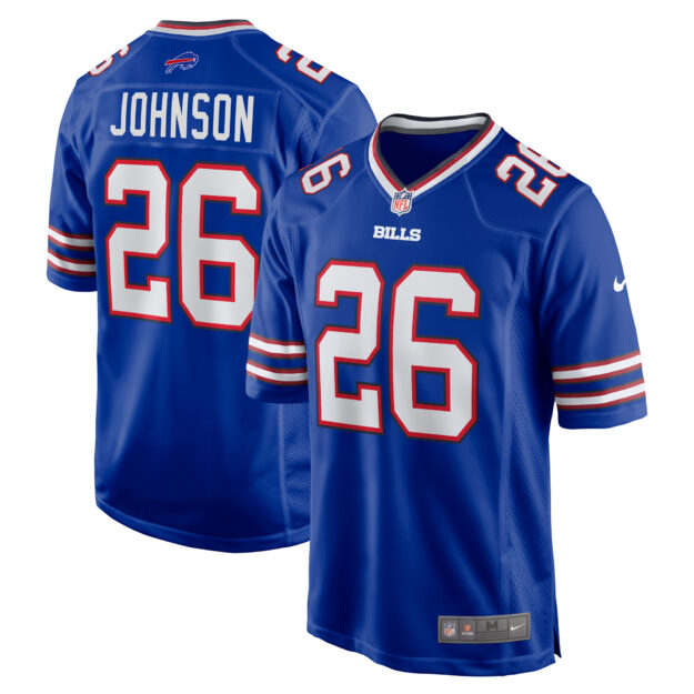 Men's Nike Ty Johnson Royal Buffalo Bills Team Game Jersey