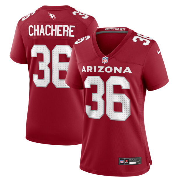 Women's Nike Andre Chachere Cardinal Arizona Cardinals Team Game Jersey