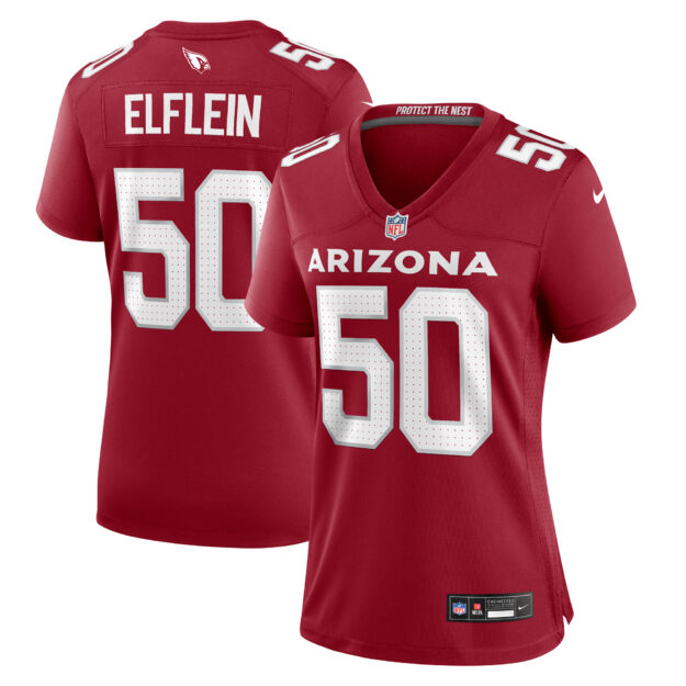 Women's Nike Pat Elflein Cardinal Arizona Cardinals Team Game Jersey