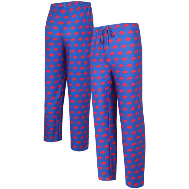 Men's Concepts Sport Royal Buffalo Bills Gauge Throwback Allover Print Knit Pants