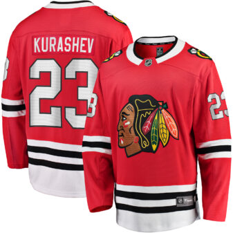 Men's Fanatics Branded Philipp Kurashev Red Chicago Blackhawks Home Breakaway Player Jersey