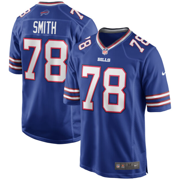 Men's Nike Bruce Smith Royal Buffalo Bills Game Retired Player Jersey