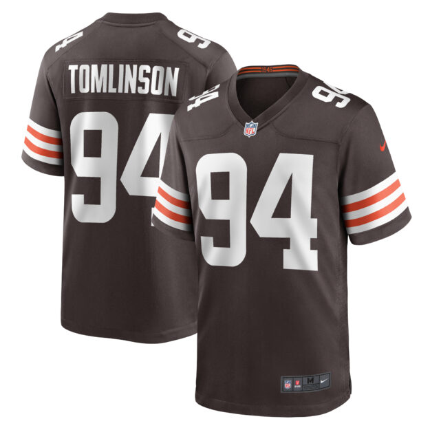 Men's Nike Dalvin Tomlinson Brown Cleveland Browns Game Player Jersey