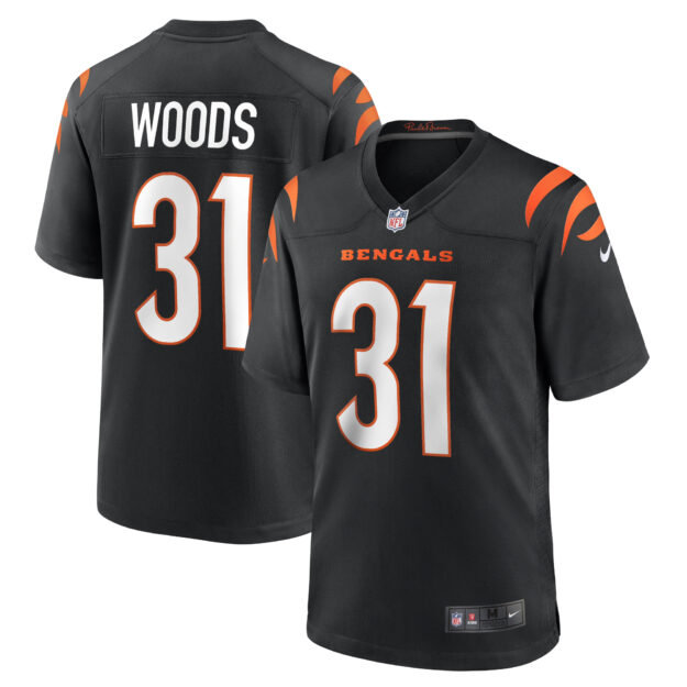 Men's Nike Ickey Woods Black Cincinnati Bengals Retired Player Game Jersey