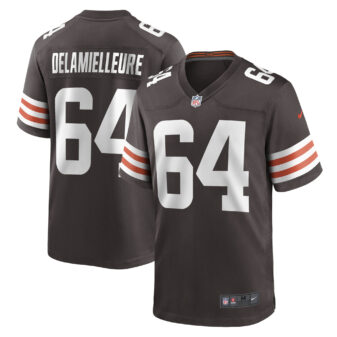 Men's Nike Joe DeLamielleure Brown Cleveland Browns Game Retired Player Jersey