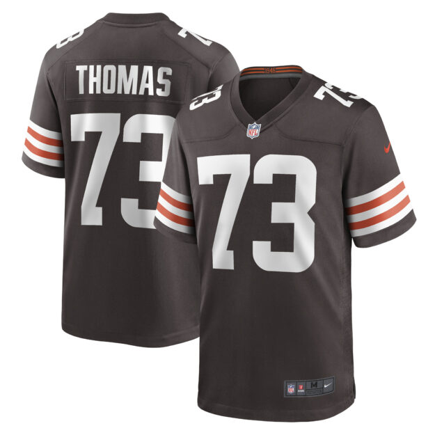 Men's Nike Joe Thomas Brown Cleveland Browns Retired Game Player Jersey