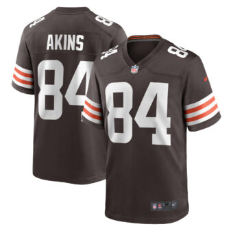 Men's Nike Jordan Akins Brown Cleveland Browns Team Game Jersey