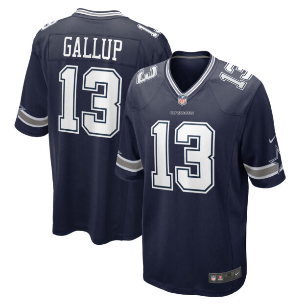 Men's Nike Michael Gallup Navy Dallas Cowboys Game Jersey