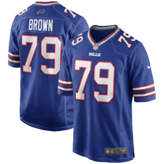 Men's Nike Ruben Brown Royal Buffalo Bills Game Retired Player Jersey