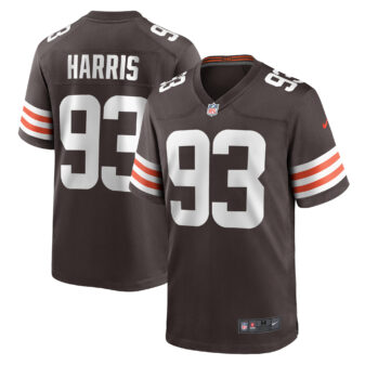 Men's Nike Shelby Harris Brown Cleveland Browns Team Game Jersey