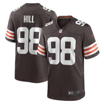 Men's Nike Trysten Hill Brown Cleveland Browns Game Jersey