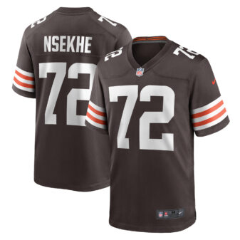 Men's Nike Ty Nsekhe Brown Cleveland Browns Game Jersey