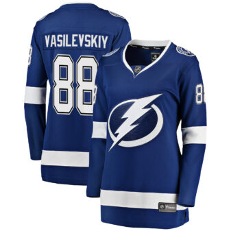 Women's Fanatics Branded Andrei Vasilevskiy Blue Tampa Bay Lightning Premier Breakaway Player Jersey