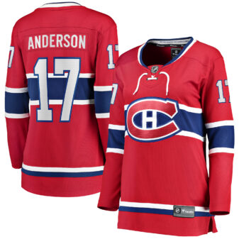 Women's Fanatics Branded Josh Anderson Red Montreal Canadiens Breakaway Player Jersey