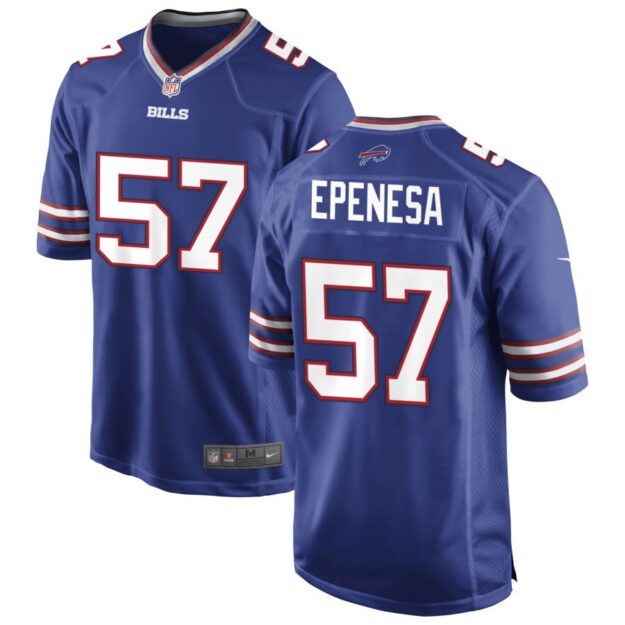 A.J. Epenesa Men's Nike Royal Buffalo Bills Custom Game Jersey