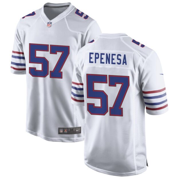 A.J. Epenesa Men's Nike White Buffalo Bills Alternate Custom Game Jersey