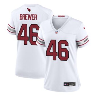 Aaron Brewer Women's Nike White Arizona Cardinals Custom Game Jersey