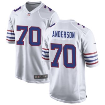 Alec Anderson Men's Nike White Buffalo Bills Alternate Custom Game Jersey