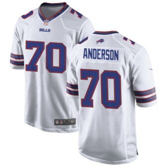 Alec Anderson Men's Nike White Buffalo Bills Custom Game Jersey