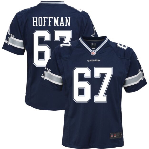 Brock Hoffman Youth Nike Navy Dallas Cowboys Custom Game Jersey