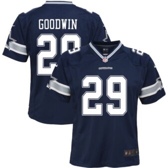 C.J. Goodwin Youth Nike Navy Dallas Cowboys Custom Game Jersey