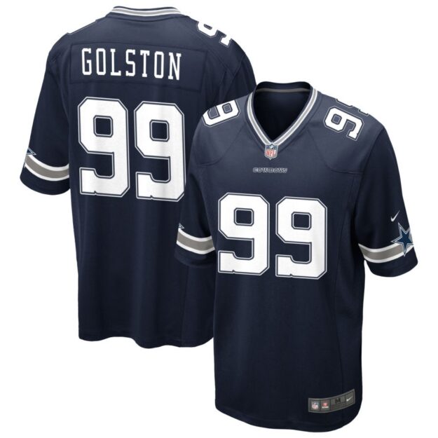 Chauncey Golston Men's Nike Navy Dallas Cowboys Custom Game Jersey